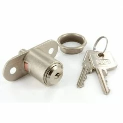 Richelieu Hardware 3/4 in. (19 mm) Matte Nickel Push-Button Lock for Maximum 7/8 in. (22 mm) Panel Thickness -Copper Creek Shop richelieu hardware cabinet locks 369370195 4f 1000