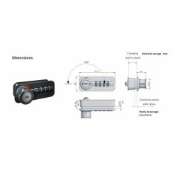 Richelieu Hardware 3-5/16 in. Black Right Hand Fixed Code Combination Furniture Lock 11 Richelieu Hardware 3-5/16 in. Black Right Hand Fixed Code Combination Furniture Lock -Copper Creek Shop richelieu hardware cabinet locks 59021290 1f 1000