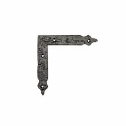 Richelieu Hardware 4-29/32 in. Matte Black Decorative Rustic Corner Bracket