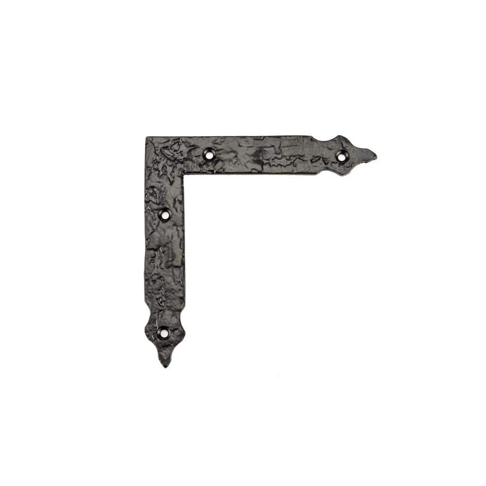 Richelieu Hardware 4-29/32 in. Matte Black Decorative Rustic Corner Bracket 3 Richelieu Hardware 4-29/32 in. Matte Black Decorative Rustic Corner Bracket