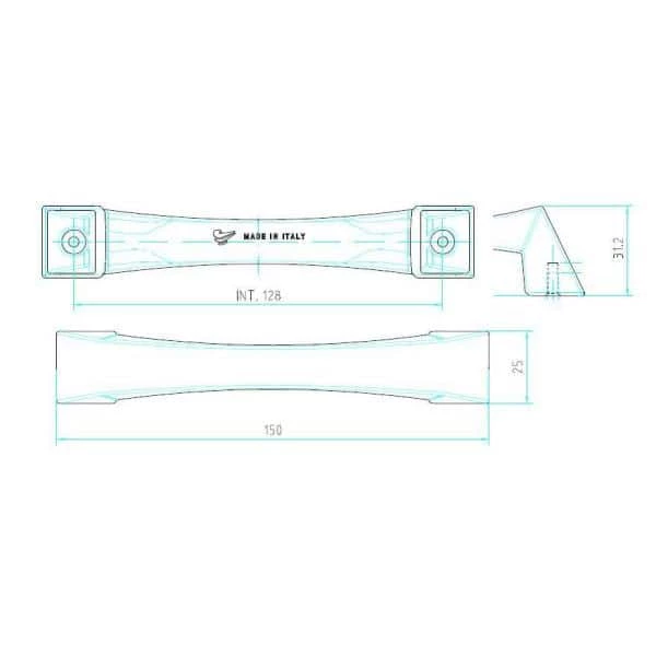 Richelieu Hardware Vivara Collection 5-1/16 in. (128 mm) Center-to-Center Brushed Nickel Contemporary Drawer Pull 4 Richelieu Hardware Vivara Collection 5-1/16 in. (128 mm) Center-to-Center Brushed Nickel Contemporary Drawer Pull - Image 2