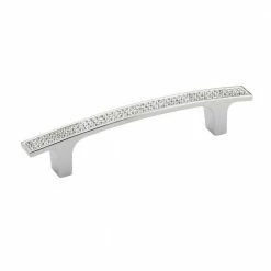 Richelieu Hardware Vence Collection 3-3/4 in. (96 mm) Center-to-Center Chrome and Crystal Contemporary Drawer Pull