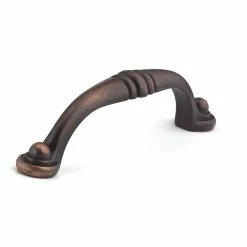 Richelieu Hardware Beloeil Collection 3-3/4 in. (96 mm) Center-to-Center Brushed Oil-Rubbed Bronze Traditional Drawer Pull