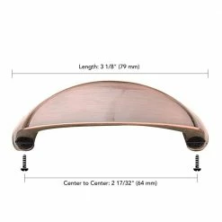 Richelieu Hardware Monceau Collection 2-1/2 in. (64 mm) Center-to-Center Antique Copper Traditional Drawer Pull -Copper Creek Shop richelieu hardware drawer pulls bp239164194 c3 1000