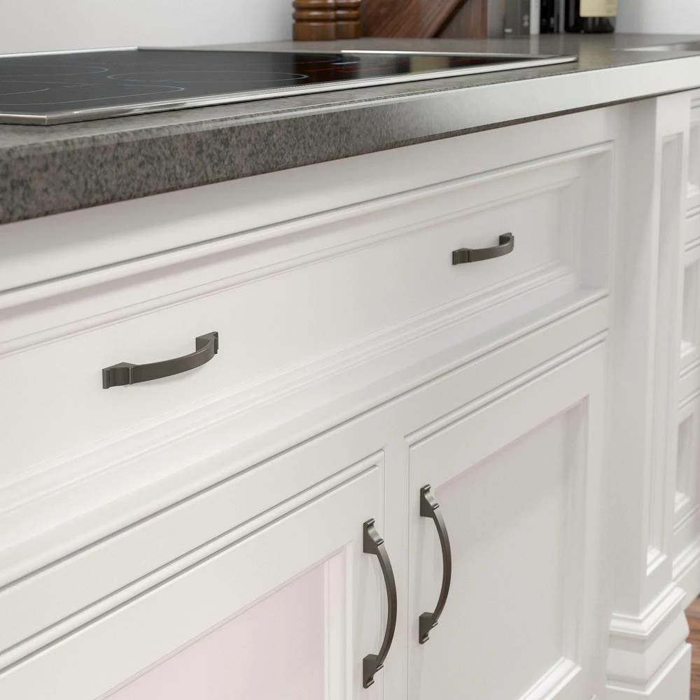 Richelieu Hardware 5-1/16 in. (128 mm) Center-to-Center Antique Nickel Traditional Drawer Pull 7 Richelieu Hardware 5-1/16 in. (128 mm) Center-to-Center Antique Nickel Traditional Drawer Pull - Image 5