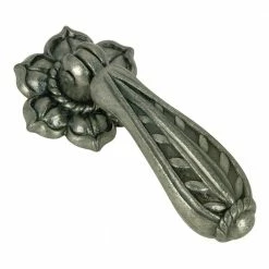 Richelieu Hardware Provence Collection 2-9/16 in. (65 mm) x 1-1/4 in. (32 mm) Pewter Traditional Drawer Pendant Pull