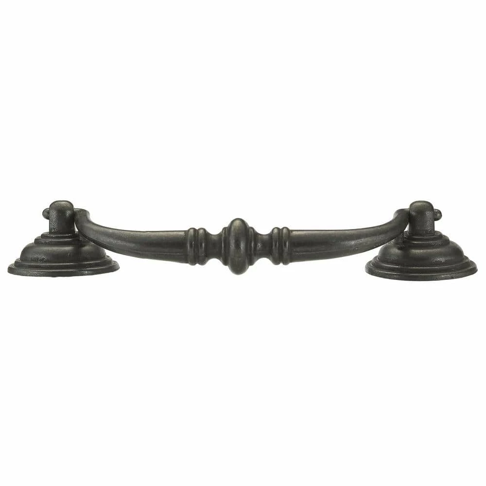 Richelieu Hardware 4-1/4 in. (108 mm) Center-to-Center Matte Black Iron Traditional Drawer Pull 5 Richelieu Hardware 4-1/4 in. (108 mm) Center-to-Center Matte Black Iron Traditional Drawer Pull - Image 3