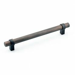 Richelieu Hardware Greenwich Collection 6-5/16 in. (160 mm) Center-to-Center Brushed Oil-Rubbed Bronze Contemporary Drawer Pull