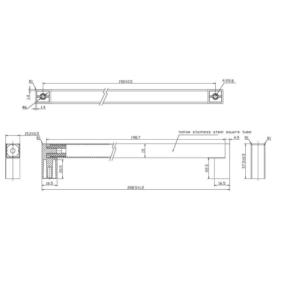 Richelieu Hardware Lipari Collection 7-9/16 in. (192 mm) Center-to-Center Brushed Nickel Contemporary Drawer Pull 7 Richelieu Hardware Lipari Collection 7-9/16 in. (192 mm) Center-to-Center Brushed Nickel Contemporary Drawer Pull - Image 5