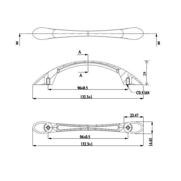 Richelieu Hardware Charleston Collection 3-3/4 in. (96 mm) Center-to-Center Polished Copper Contemporary Drawer Pull 7 Richelieu Hardware Charleston Collection 3-3/4 in. (96 mm) Center-to-Center Polished Copper Contemporary Drawer Pull - Image 5
