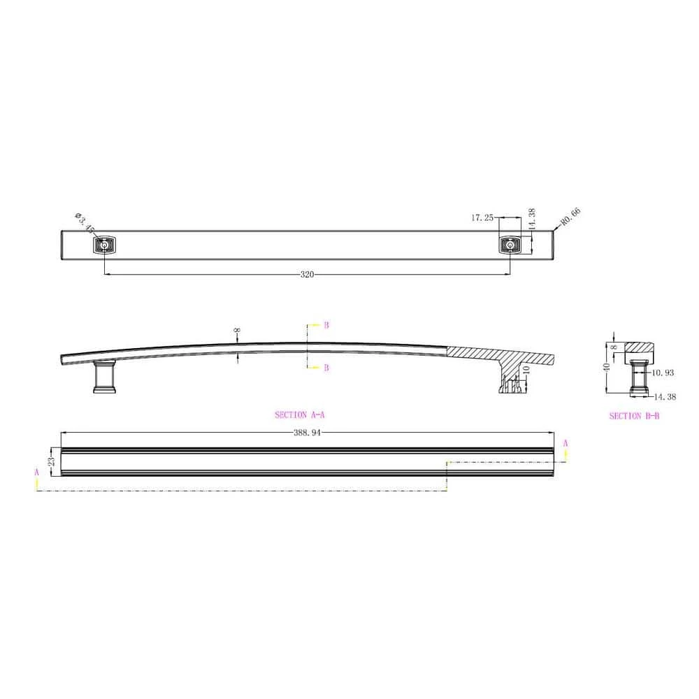 Richelieu Hardware Marsala Collection 12-5/8 in. (320 mm) Center-to-Center Champagne Bronze Transitional Drawer Pull 10 Richelieu Hardware Marsala Collection 12-5/8 in. (320 mm) Center-to-Center Champagne Bronze Transitional Drawer Pull - Image 8
