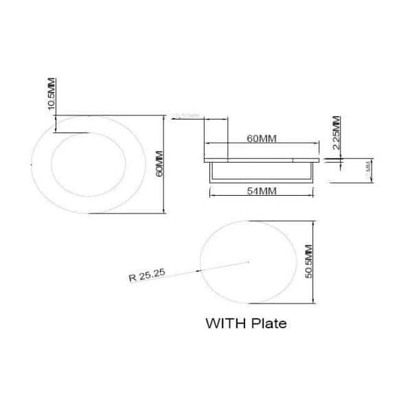 Richelieu Hardware 2-3/8 in. (60 mm) Diameter Brushed Nickel Contemporary Drawer Recessed Pull 5 Richelieu Hardware 2-3/8 in. (60 mm) Diameter Brushed Nickel Contemporary Drawer Recessed Pull - Image 3