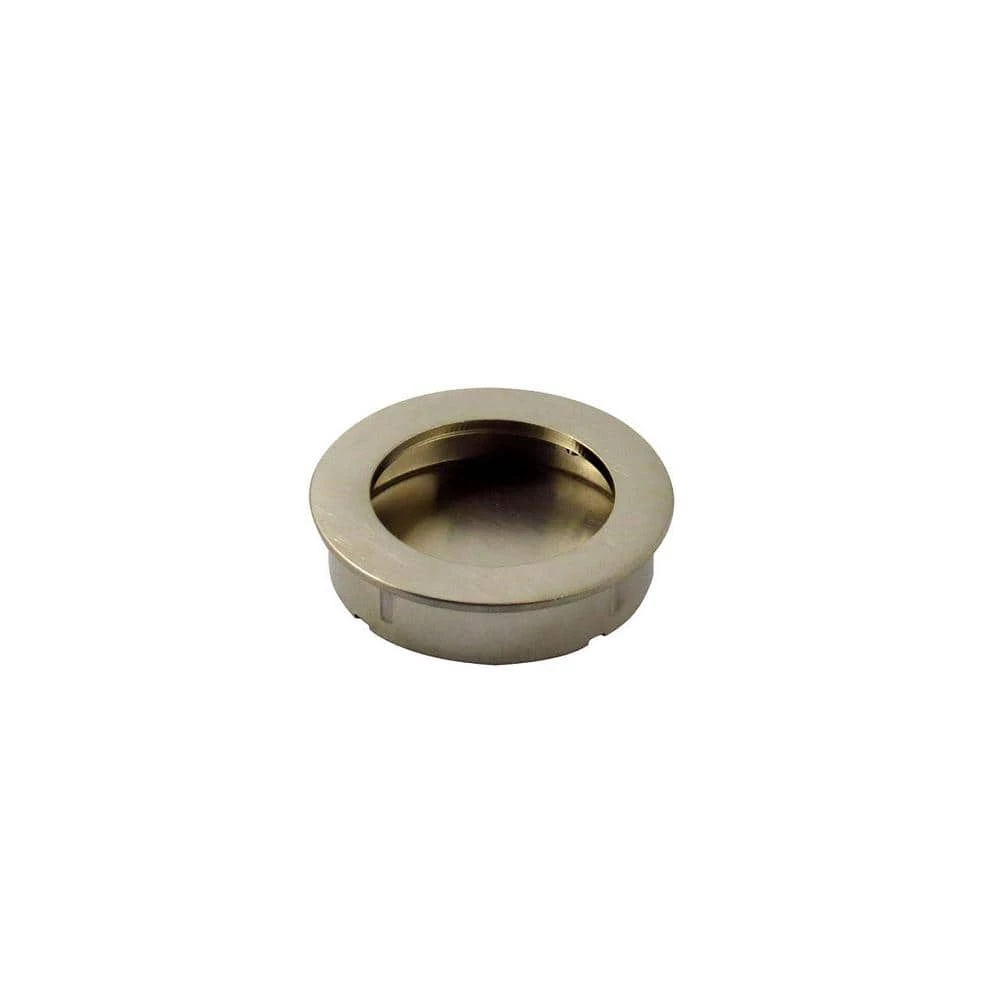 Richelieu Hardware 2-3/8 in. (60 mm) Diameter Brushed Nickel Contemporary Drawer Recessed Pull 3 Richelieu Hardware 2-3/8 in. (60 mm) Diameter Brushed Nickel Contemporary Drawer Recessed Pull