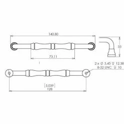Richelieu Hardware Boucherville Collection 5-1/16 in. (128 mm) Center-to-Center Polished Nickel Traditional Drawer Pull -Copper Creek Shop richelieu hardware drawer pulls bp740128180 4f 1000