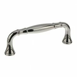 Richelieu Hardware Candiac Collection 3-3/4 in. (96 mm) Center-to-Center Polished Nickel Traditional Drawer Pull