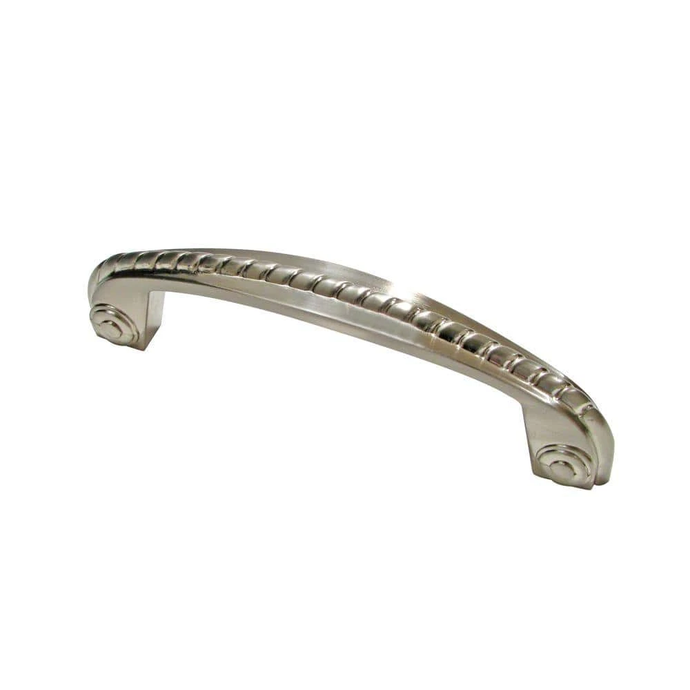 Richelieu Hardware Huntingdon Collection 3-3/4 in. (96 mm) Center-to-Center Brushed Nickel Traditional Drawer Pull 3 Richelieu Hardware Huntingdon Collection 3-3/4 in. (96 mm) Center-to-Center Brushed Nickel Traditional Drawer Pull