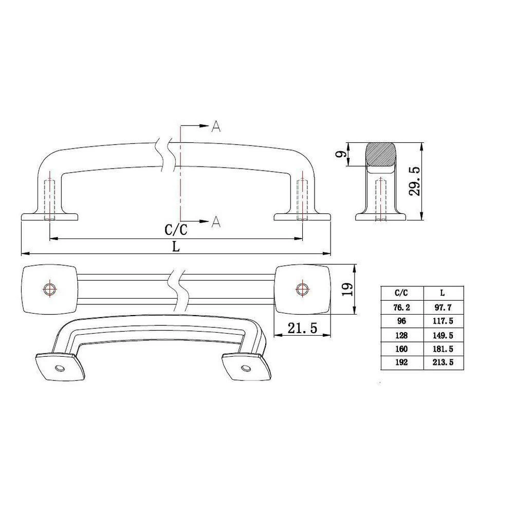 Richelieu Hardware Terrebonne Collection 5-1/16 in. (128 mm) Center-to-Center Polished Nickel Transitional Drawer Pull 7 Richelieu Hardware Terrebonne Collection 5-1/16 in. (128 mm) Center-to-Center Polished Nickel Transitional Drawer Pull - Image 5