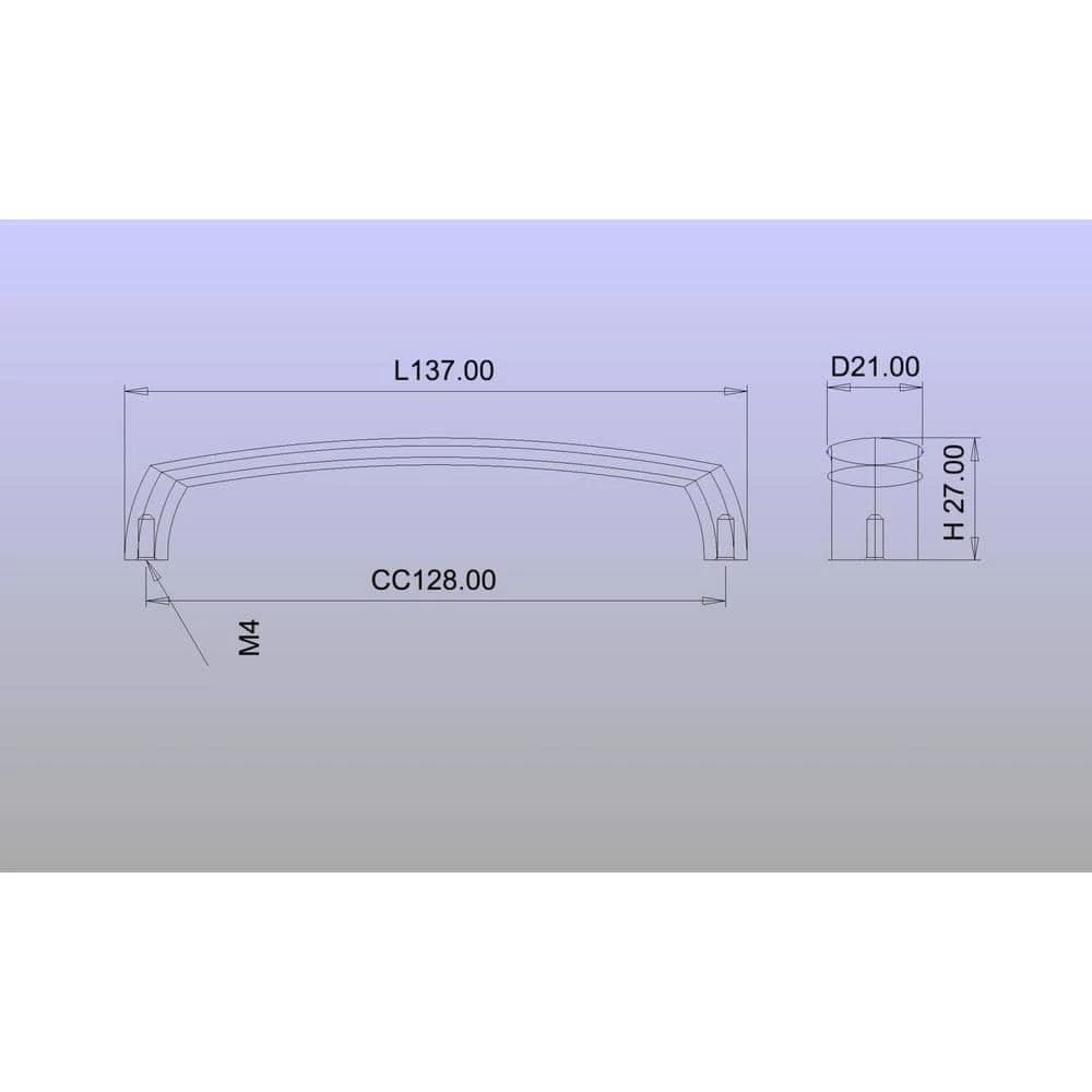 Richelieu Hardware Albany Collection 5-1/16 in. (128 mm) Center-to-Center Brushed Nickel Contemporary Drawer Pull 7 Richelieu Hardware Albany Collection 5-1/16 in. (128 mm) Center-to-Center Brushed Nickel Contemporary Drawer Pull - Image 5
