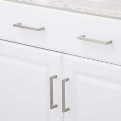 Richelieu Hardware Lambton Collection 5-1/16 in. (128 mm) Center-to-Center Brushed Nickel Contemporary Drawer Pull -Copper Creek Shop richelieu hardware drawer pulls bp873128195 31 1000