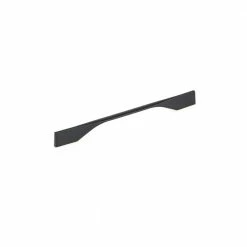 Richelieu Hardware Creston Collection 8-13/16 in. to 10-1/8 in. (224 mm to 256 mm) Center-to-Center Matte Black Contemporary Drawer Pull