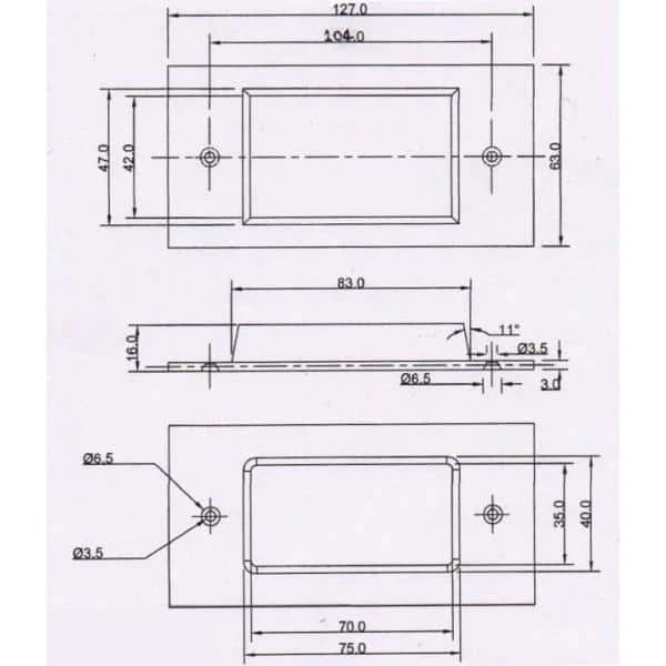 Richelieu Hardware 4-1/16 in. (104 mm) Center-to-Center Matte Black Traditional Drawer Recessed Pull 6 Richelieu Hardware 4-1/16 in. (104 mm) Center-to-Center Matte Black Traditional Drawer Recessed Pull - Image 4