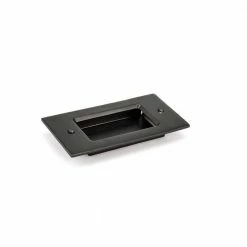 Richelieu Hardware 4-1/16 in. (104 mm) Center-to-Center Matte Black Traditional Drawer Recessed Pull