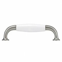 Richelieu Hardware Cherbourg Collection 3-3/4 in. (96 mm) Center-to-Center White and Brushed Nickel Traditional Drawer Pull -Copper Creek Shop richelieu hardware drawer pulls bp970019530 1f 1000