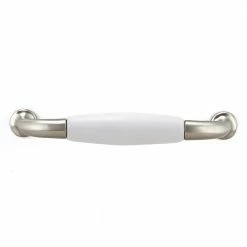 Richelieu Hardware Cherbourg Collection 3-3/4 in. (96 mm) Center-to-Center White and Brushed Nickel Traditional Drawer Pull -Copper Creek Shop richelieu hardware drawer pulls bp970019530 4f 1000