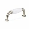 Richelieu Hardware Cherbourg Collection 3-3/4 in. (96 mm) Center-to-Center White and Brushed Nickel Traditional Drawer Pull -Copper Creek Shop richelieu hardware drawer pulls bp970019530 64 1000