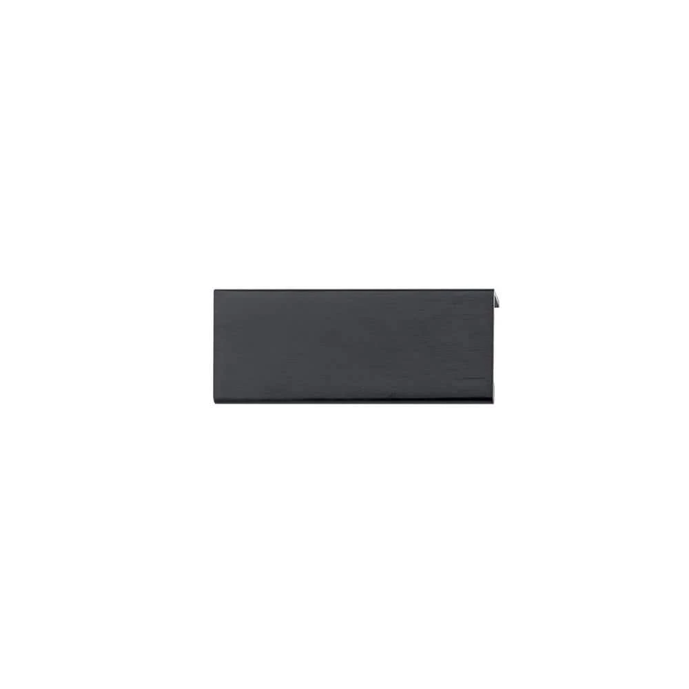 Richelieu Hardware Lincoln Collection 3-1/8 in. (80 mm) Center-to-Center Brushed Black Contemporary Drawer Edge Pull 5 Richelieu Hardware Lincoln Collection 3-1/8 in. (80 mm) Center-to-Center Brushed Black Contemporary Drawer Edge Pull - Image 3