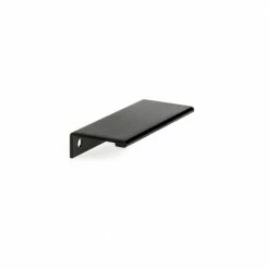 Richelieu Hardware Lincoln Collection 3-1/8 in. (80 mm) Center-to-Center Brushed Black Contemporary Drawer Edge Pull