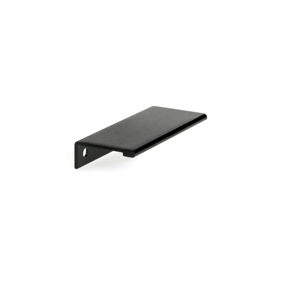 Richelieu Hardware Lincoln Collection 3-1/8 in. (80 mm) Center-to-Center Brushed Black Contemporary Drawer Edge Pull 3 Richelieu Hardware Lincoln Collection 3-1/8 in. (80 mm) Center-to-Center Brushed Black Contemporary Drawer Edge Pull
