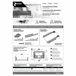 Richelieu Hardware 18 in. (457 mm) Full Extension Concealed Undermount Soft Close Drawer Slide, 1-Pair (2-Pieces) 7 Richelieu Hardware 18 in. (457 mm) Full Extension Concealed Undermount Soft Close Drawer Slide, 1-Pair (2-Pieces) -Copper Creek Shop richelieu hardware drawer slides t815457 fa 1000
