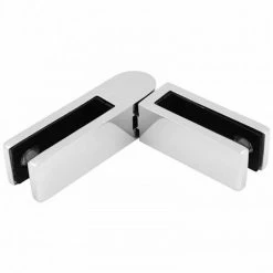 Richelieu Hardware Adjustable Stainless Steel Glass Panel Connector with Square Ends for Pool Gate