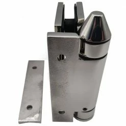 Richelieu Hardware 4-1/2 in. Polished Stainless Steel Adjustable Spring-Loaded Pool Gate Hinge, Left-Hand Wall-to-Glass/Post-to-Glass Mount -Copper Creek Shop richelieu hardware fence gate hinges pghsqpg03171 1f 1000