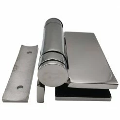 Richelieu Hardware 4-1/2 in. Polished Stainless Steel Adjustable Spring-Loaded Pool Gate Hinge, Left-Hand Wall-to-Glass/Post-to-Glass Mount -Copper Creek Shop richelieu hardware fence gate hinges pghsqpg03171 4f 1000