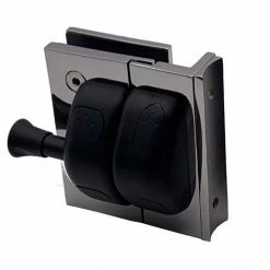 Richelieu Hardware 90° Polished Stainless Steel Round Post-to-Glass Magnetic Pool Gate Latch